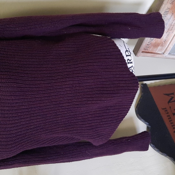 ABERCROMBIE & FITCH Purple Cowl Turtleneck Heavy Sweater Ladies Women's … - Picture 3 of 10